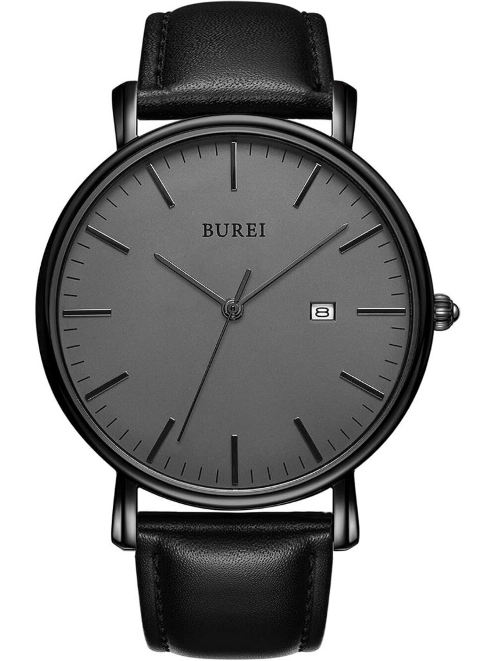 Mens All Black Band Classic Mesh Strap Minimalist Analog Quartz Waterproof Watch